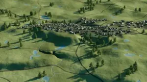 Animation om, hvordan istiden har formet landskabet ved Vissenbjerg Bakker.