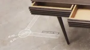 Motion design anvendt i produktfilm til Rørvang Furniture.